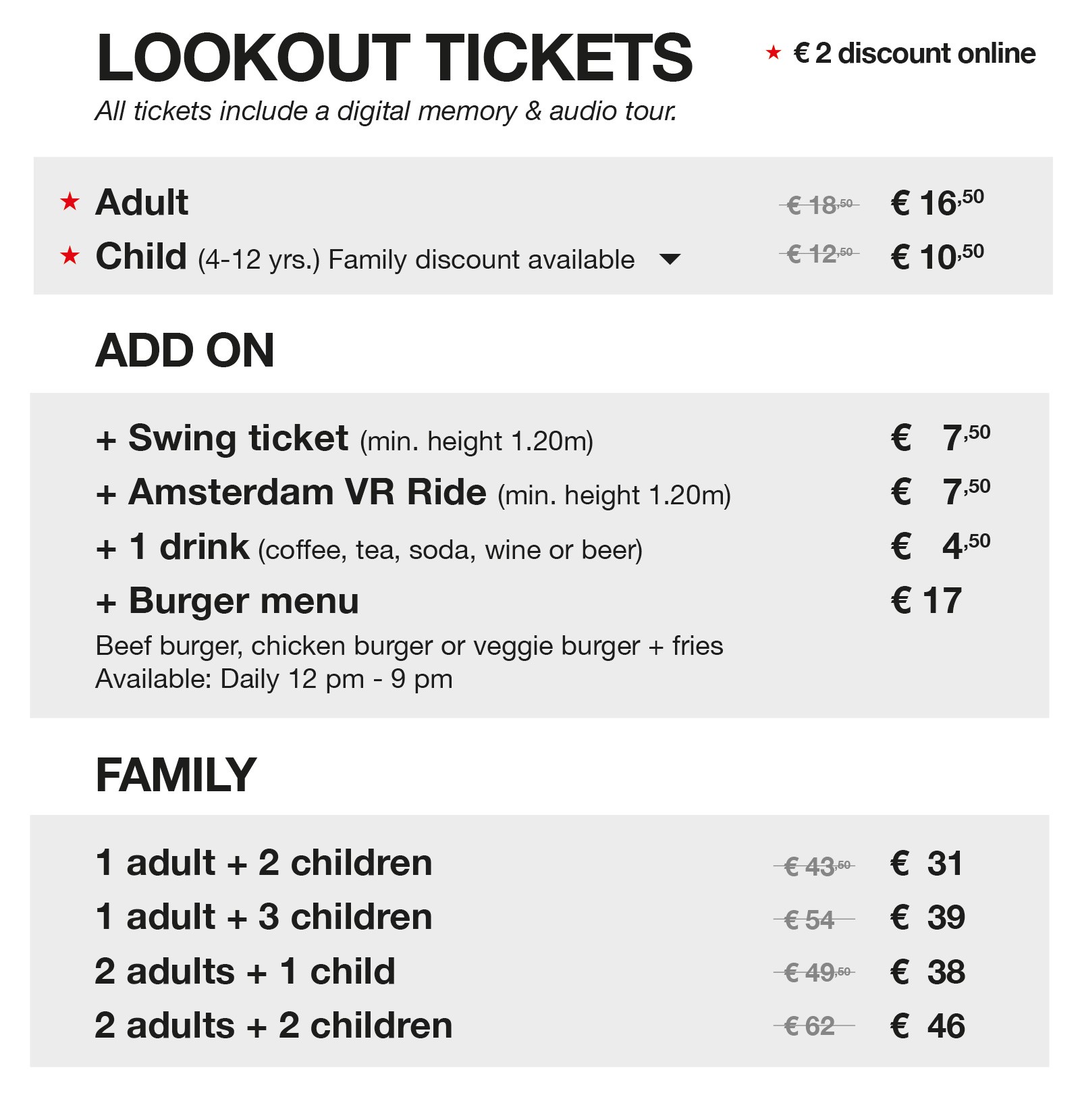 LOOKOUT Ticketprices